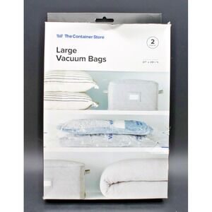 Container Store Large Vacuum Storage Bags 2 Pack 27x39.5 New Damaged Box